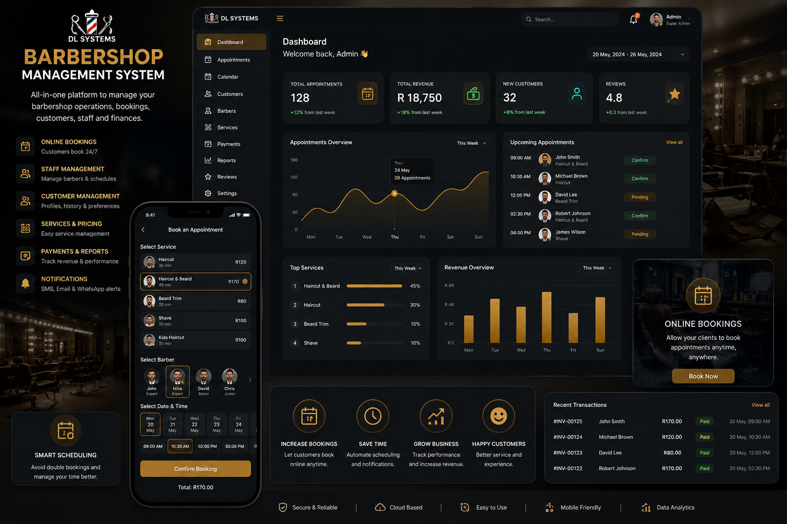 Zitha Barbershop Laravel booking and management system